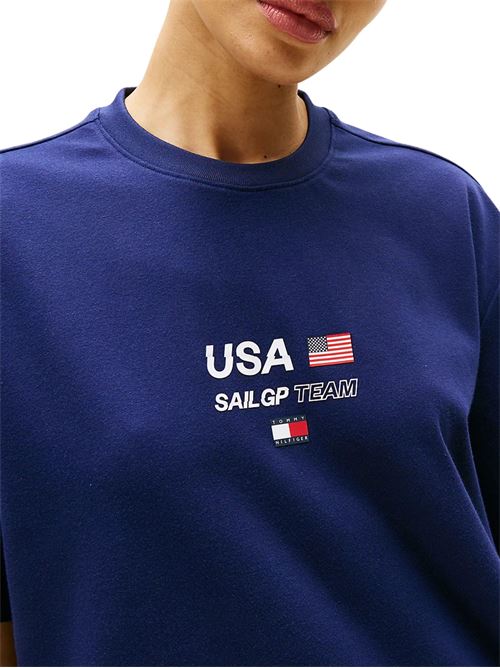 T-shirt blu in cotone Tommy Hilfiger | MW0MW41417DY4